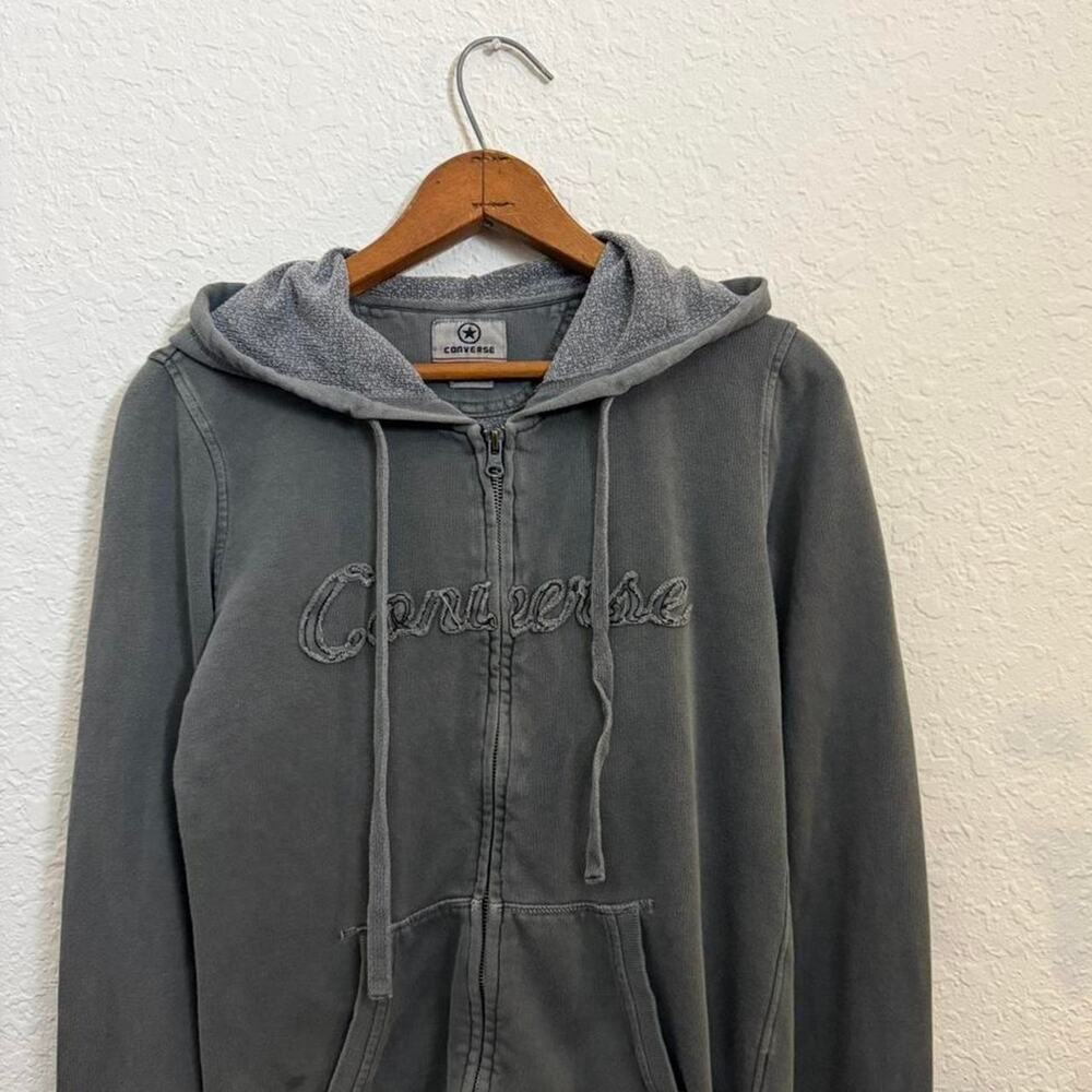 Converse Y2K Grunge Zip Women's M Hoodie Skate 2000s
